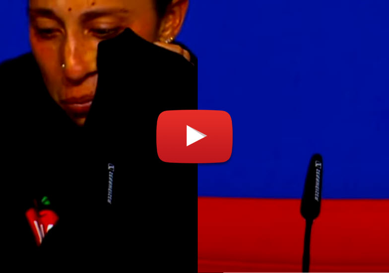 Madison Keys In Tears At The Press Conference