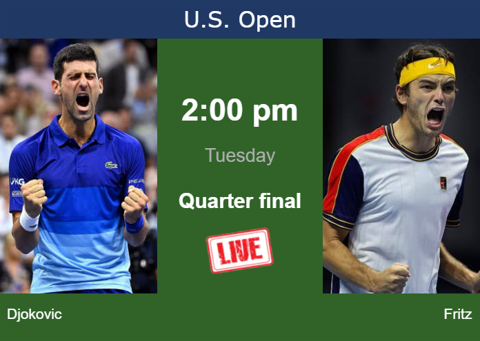 Fritz v. Djokovic Livestream: Watch U.S. Open Tennis Quarterfinal