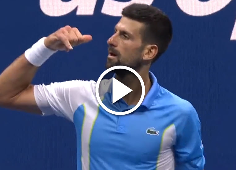 Novak Djokovic Imitates Shelton Celebration
