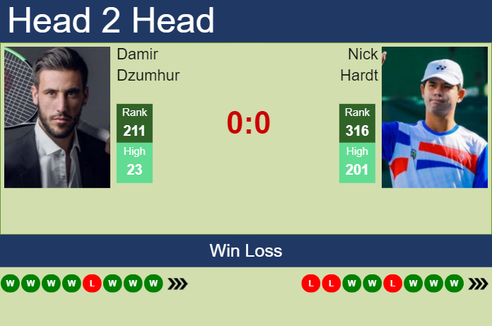 H2H, prediction of Damir Dzumhur vs Nick Hardt in Istanbul Challenger with odds, preview, pick | 9th September 2023