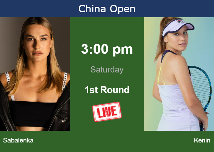 Saturday Live Streaming Aryna Sabalenka vs Sofia Kenin