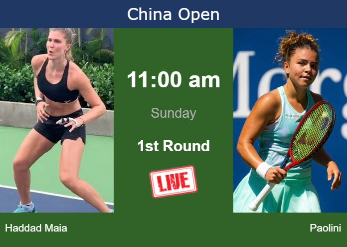 How To Watch Haddad Maia Vs. Paolini On Live Streaming In Beijing On ...