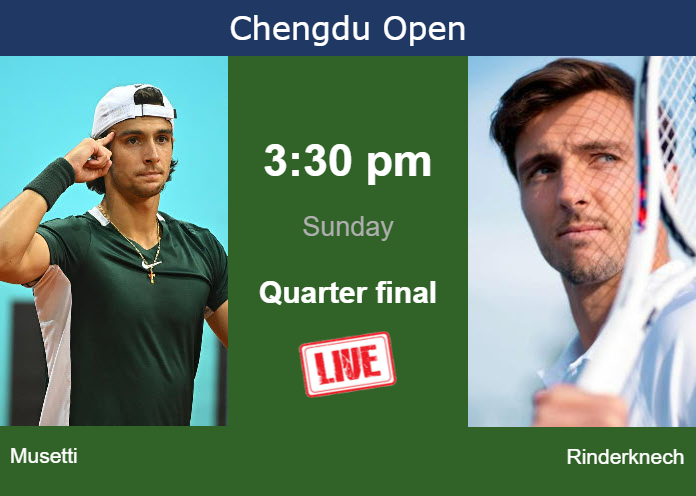 Saturday Live Streaming Lorenzo Musetti vs Arthur Rinderknech