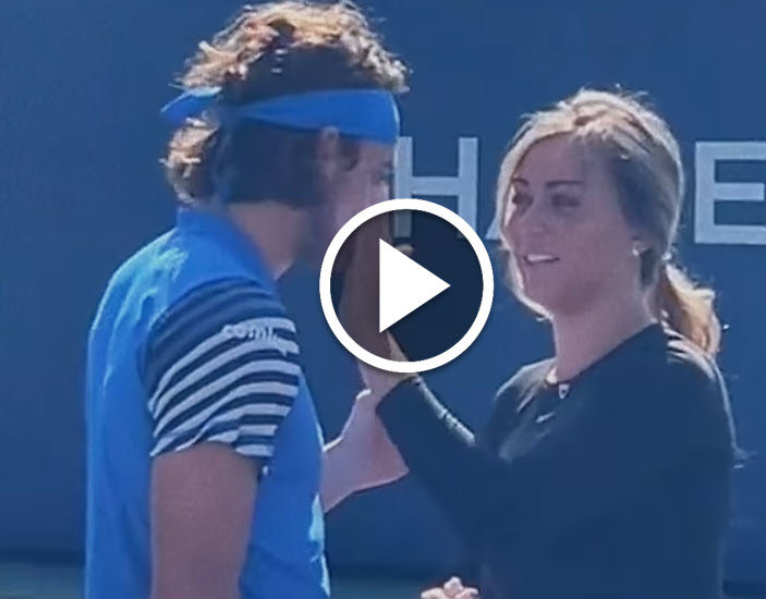 CUTE VIDEO. Tsitsipas’s girlfriend, Paula Badosa, putting sunscreen on Stefanos