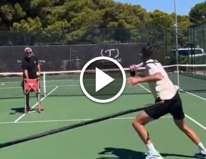 Stefanos Tsitsipas Training With Father Apostolos Stefanos Tsitsipas Training With Father Apostolos