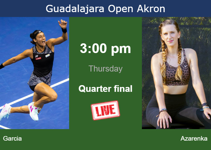 Thursday Live Streaming Caroline Garcia vs Victoria Azarenka