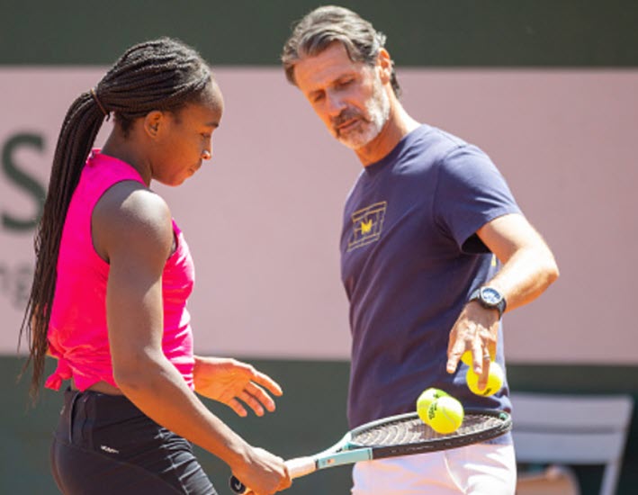 Gauff With Her Coach Patrick