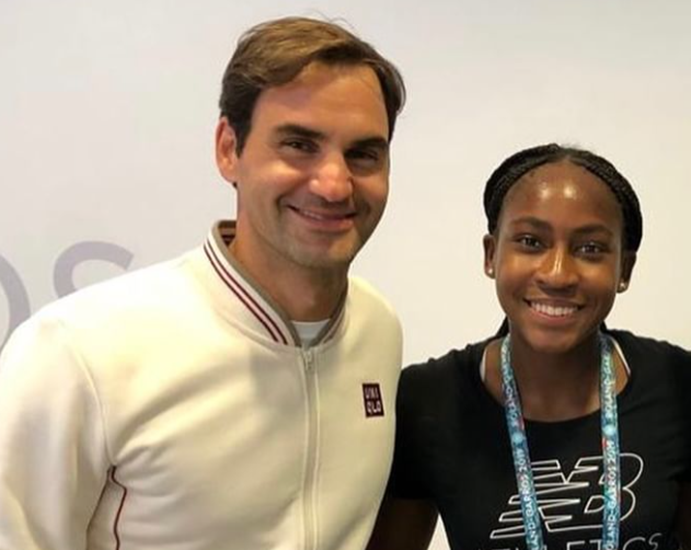 Gauff With Roger Federer
