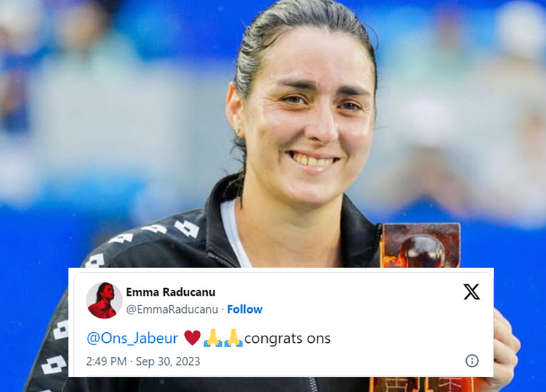 Emma Raducanu Congratulates Ons Jabeur