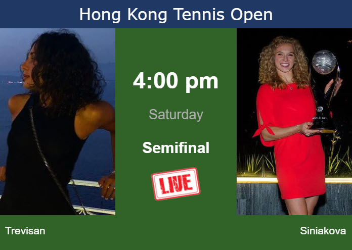Friday Live Streaming Martina Trevisan vs Katerina Siniakova