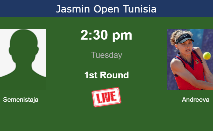 How to watch Semenistaja vs. Andreeva on live streaming in Monastir on Tuesday Monday Live Streaming Darja Semenistaja vs Erika Andreeva