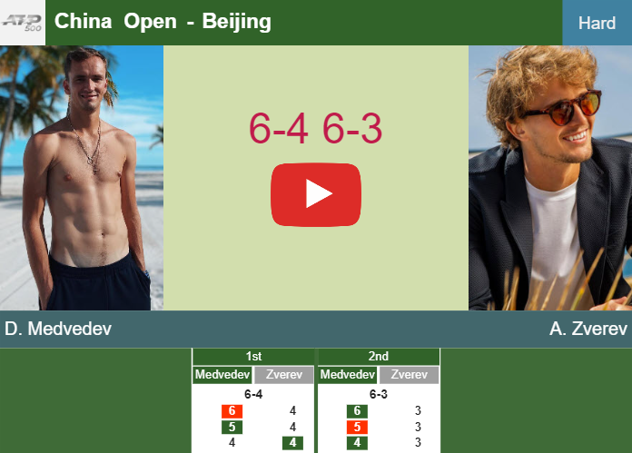 Daniil Medvedev ousts Zverev in the semifinal to play vs Alcaraz or