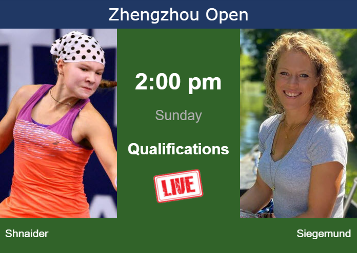 Saturday Live Streaming Diana Shnaider vs Laura Siegemund