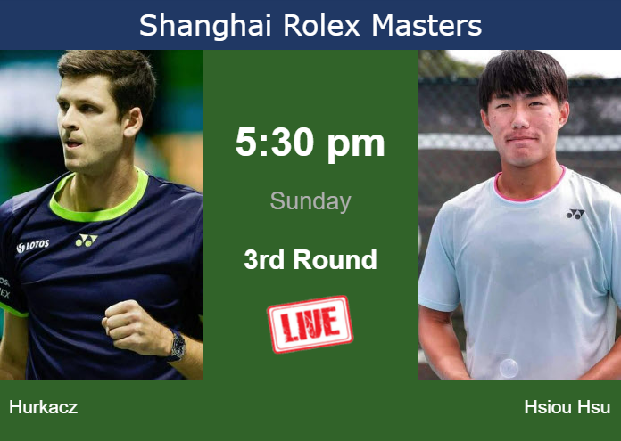 Saturday Live Streaming Hubert Hurkacz vs Yu Hsiou Hsu