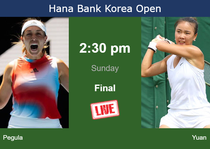 How to watch Pegula vs. Yuan on live streaming in Seoul on Sunday Saturday Live Streaming Jessica Pegula vs Yue Yuan