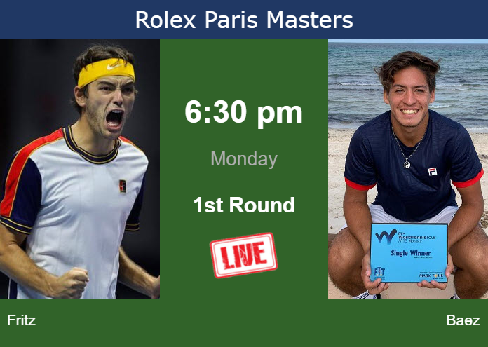 How To Watch Fritz Vs. Baez On Live Streaming In Paris On Monday ...