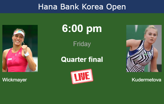 How to watch Wickmayer vs. Kudermetova on live streaming in Seoul on Friday Thursday Live Streaming Yanina Wickmayer vs Polina Kudermetova