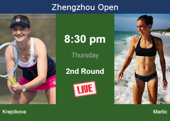 Wednesday Live Streaming Barbora Krejcikova vs Petra Martic
