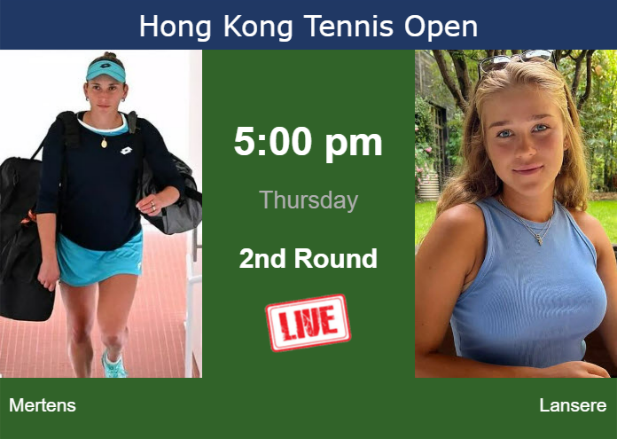 How to watch Mertens vs. Lansere on live streaming in Hong Kong on Thursday Wednesday Live Streaming Elise Mertens vs Sofya Lansere