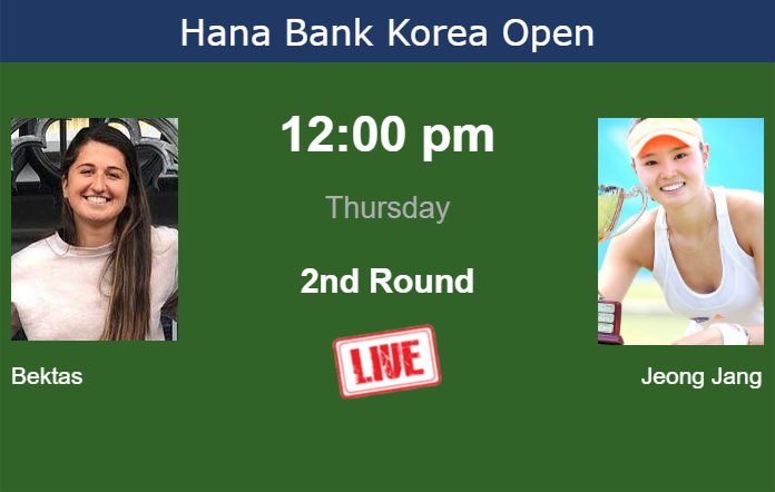 How to watch Bektas vs. Jeong Jang on live streaming in Seoul on Thursday Wednesday Live Streaming Emina Bektas vs Su Jeong Jang