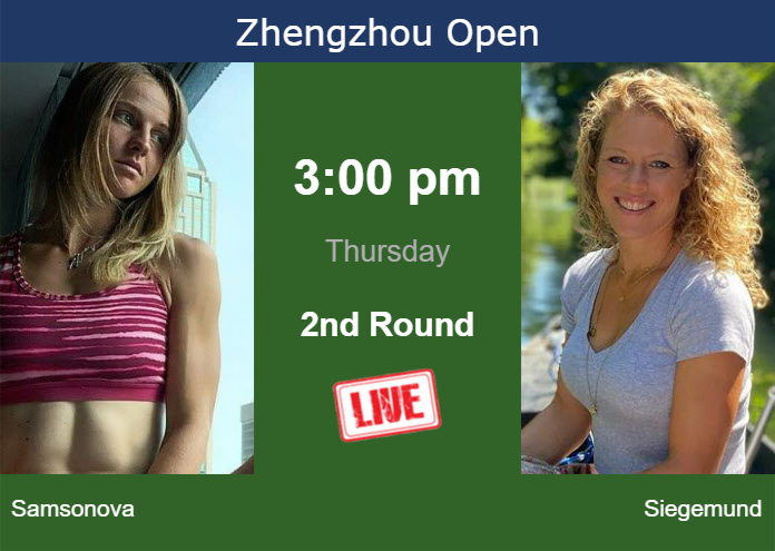 Wednesday Live Streaming Liudmila Samsonova vs Laura Siegemund