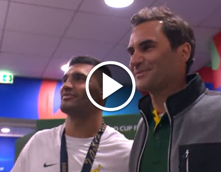 Roger Federer Cheers South Africa Roger Federer Cheers South Africa
