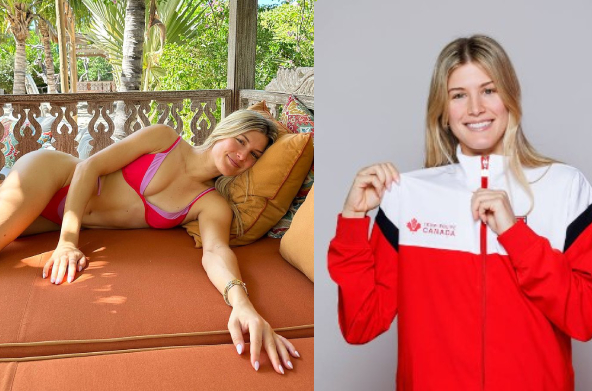 Genie Bouchard shares sexy photos of herself in a swimsuit on the Necker Islands beach.