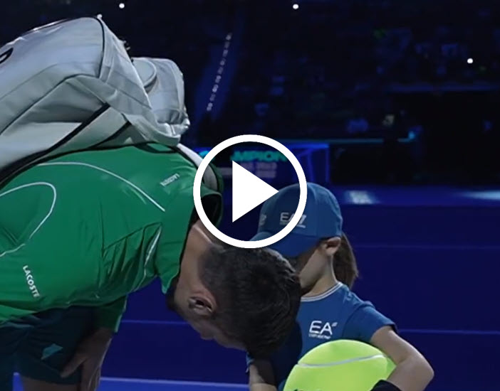 Novak Djokovic And The Little Ballgirl Novak Djokovic And The Little Ballgirl