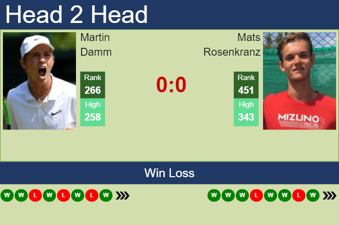 Prediction and head to head Martin Damm vs. Mats Rosenkranz