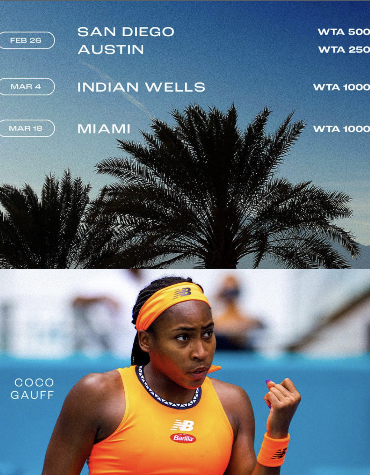 Coco Gauff schedule 