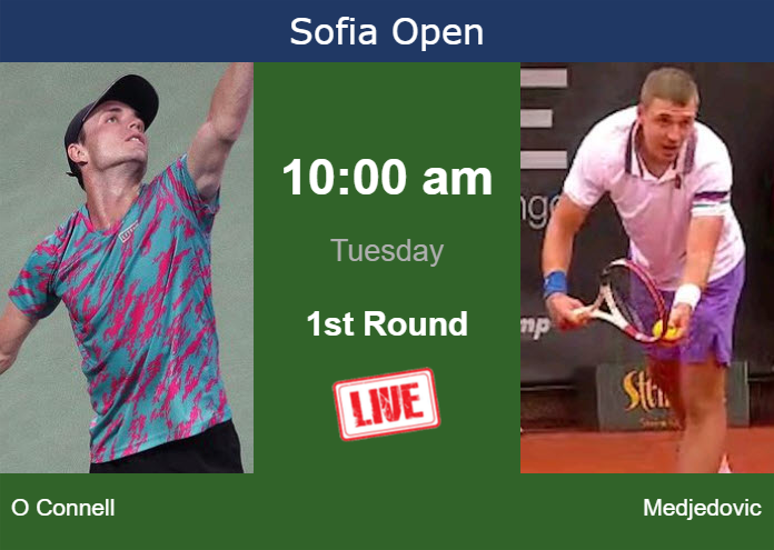 Tuesday Live Streaming Christopher O Connell vs Hamad Medjedovic
