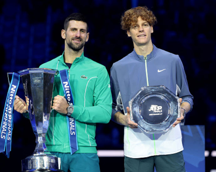 Djokovic And Sinner At The Atp Finals Djokovic And Sinner At The Atp Finals