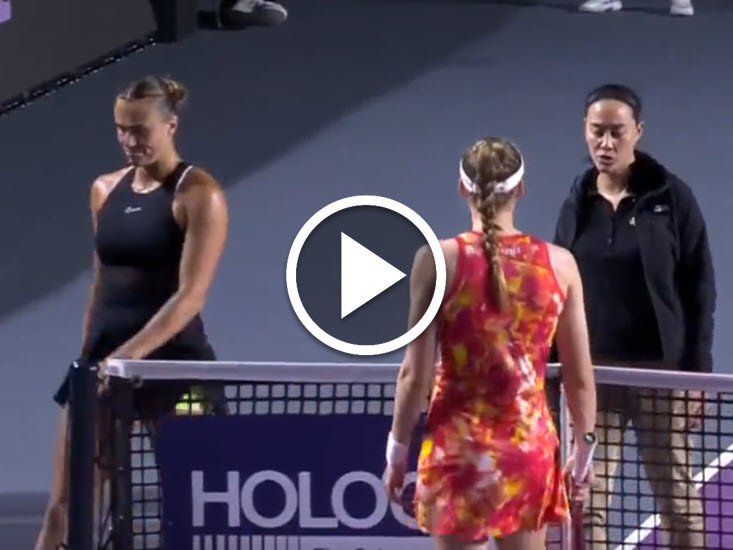 Sabalenka And Rybakina Match Stopped Due To Weather Events