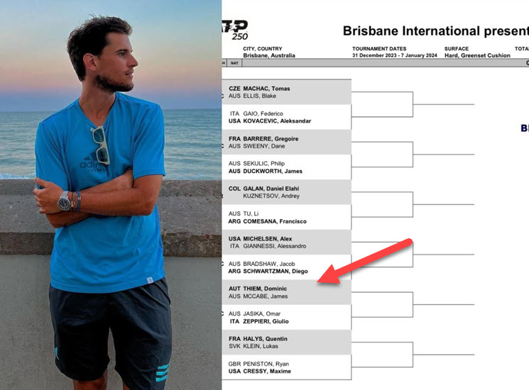 Dominic Thiem In Brisbane