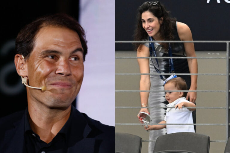 LOVELY. Rafael Nadal has his son and wife in Brisbane Tennis Tonic