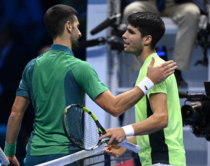 Alcaraz And Djokovic Meet After A Match Point