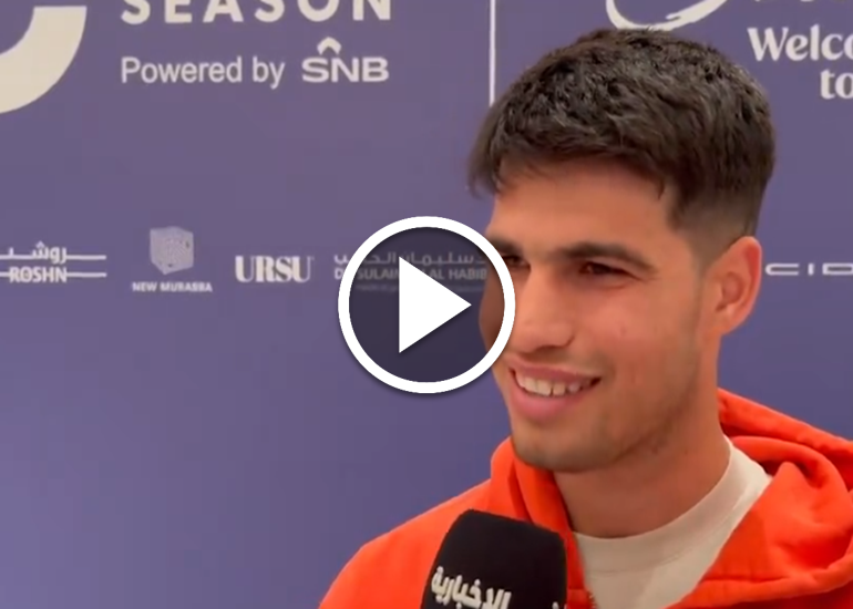 Carlos Alcaraz talks about his excitement about being in Riyadh to play