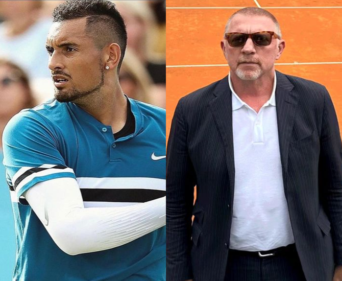 Kyrgios And Boris Becker Exchange Comments