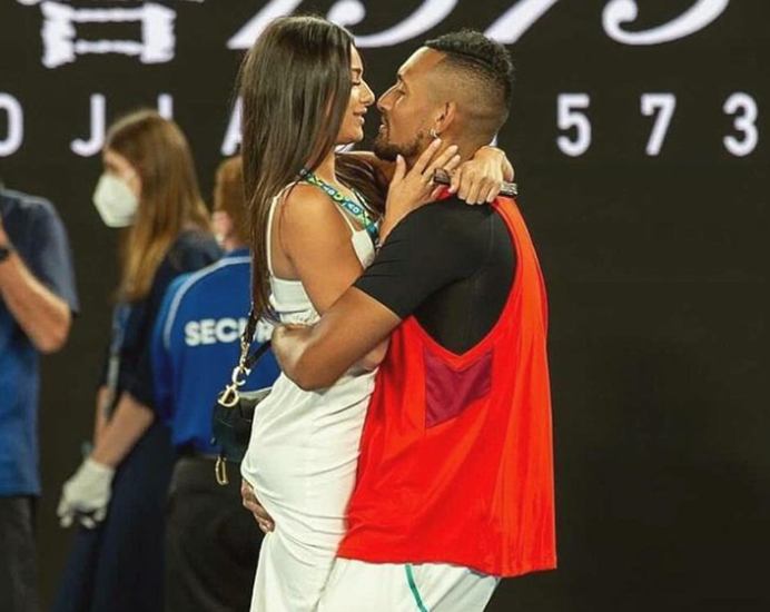 Kyrgios With His Girlfriend Costeen Hatzi