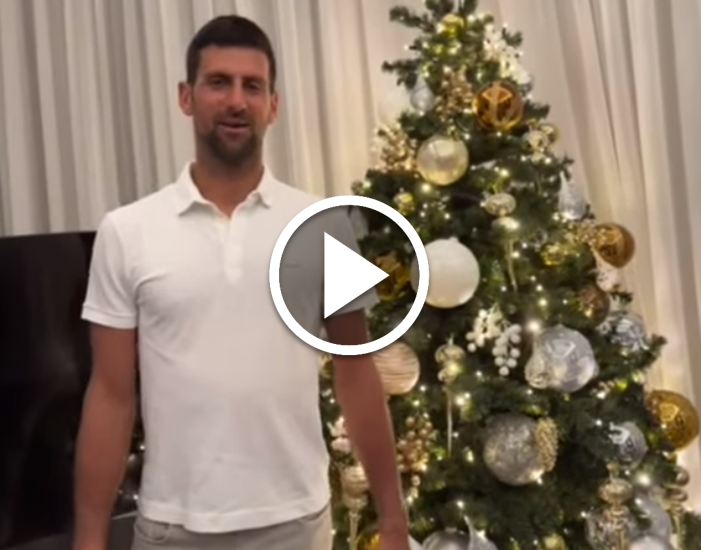 Novak Djokovic wishes Merry Christmas and happy new year in this video