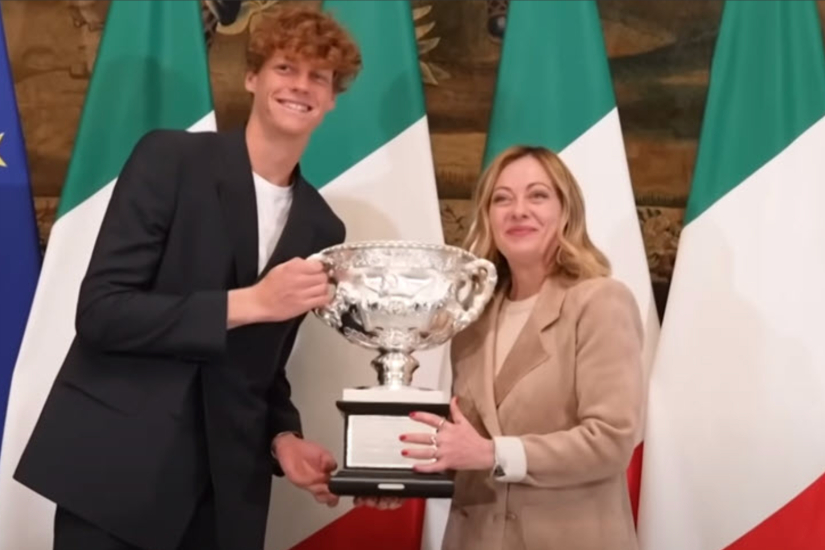 Grandissimo: Australian Open Champion Jannik Sinner Is Welcomed Home By Italian Premier Giorgia Meloni