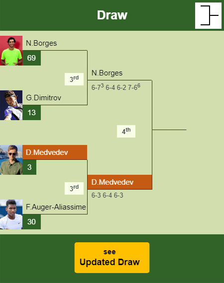 Daniil Medvedev Draw info