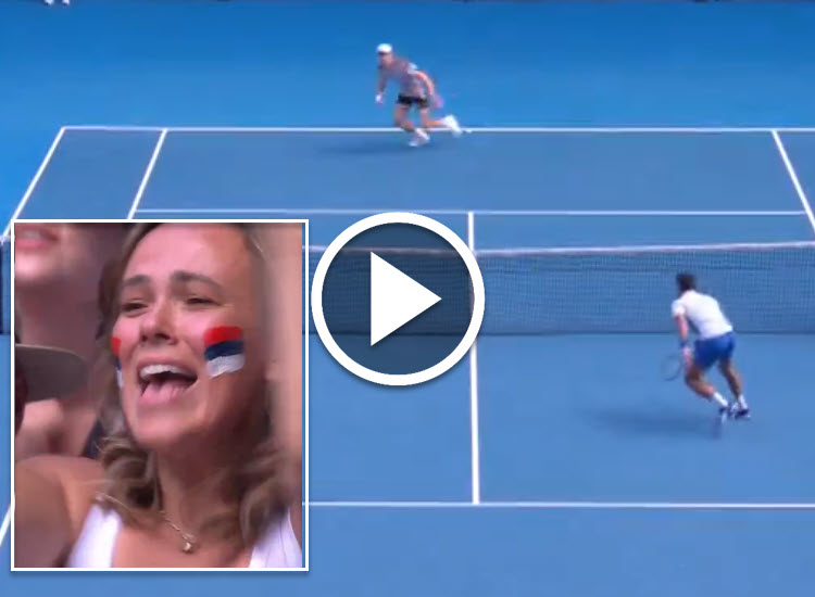 Djokovic Drop Shot Against Sinner