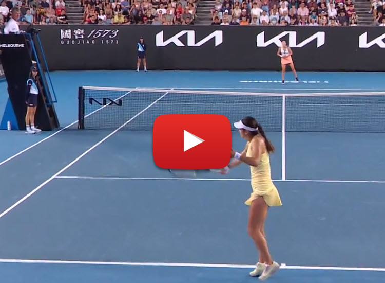 VIDEO. Raducanu entertains the spectators with a great drop shot in her match against Wang at the Australian Open