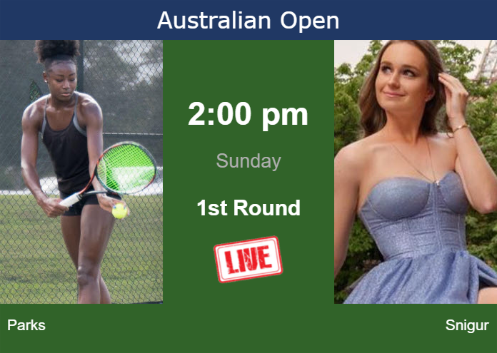 Friday Live Streaming Alycia Parks vs Daria Snigur