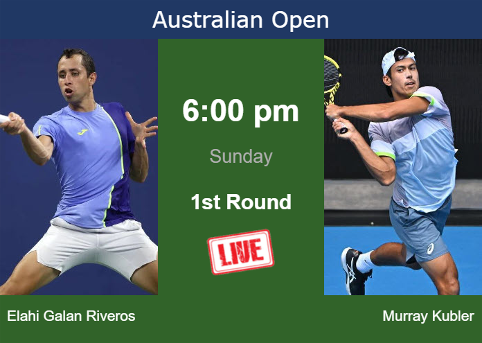 How to watch Elahi Galan Riveros vs. Murray Kubler on live