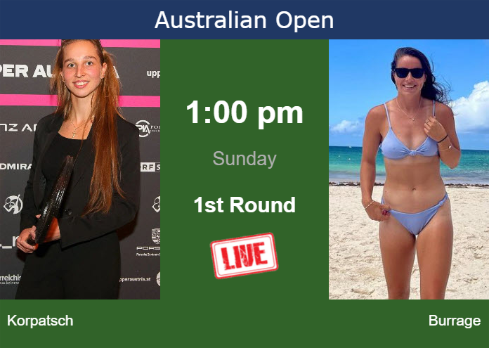 Friday Live Streaming Tamara Korpatsch vs Jodie Anna Burrage