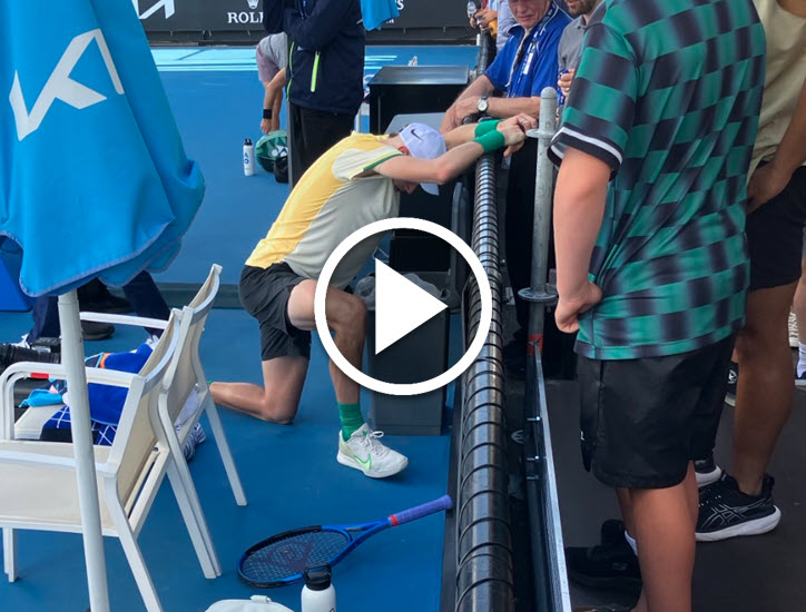 Jack Draper Throws Up At The Australian Open Jack Draper Throws Up At The Australian Open