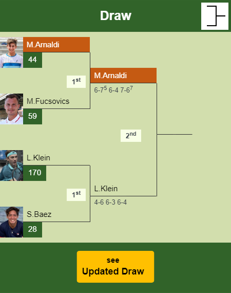 Matteo Arnaldi Draw info