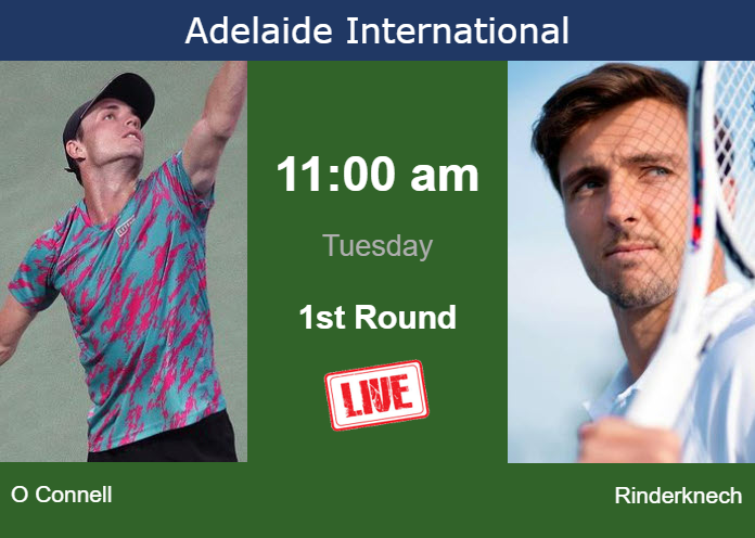 Monday Live Streaming Christopher O Connell vs Arthur Rinderknech